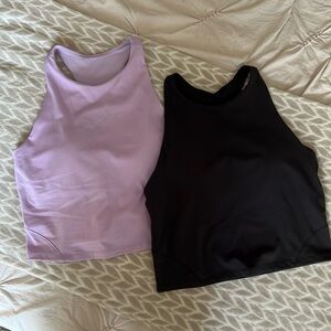 2x Racerback Crop Workout Tops (Set of 2, Size M)